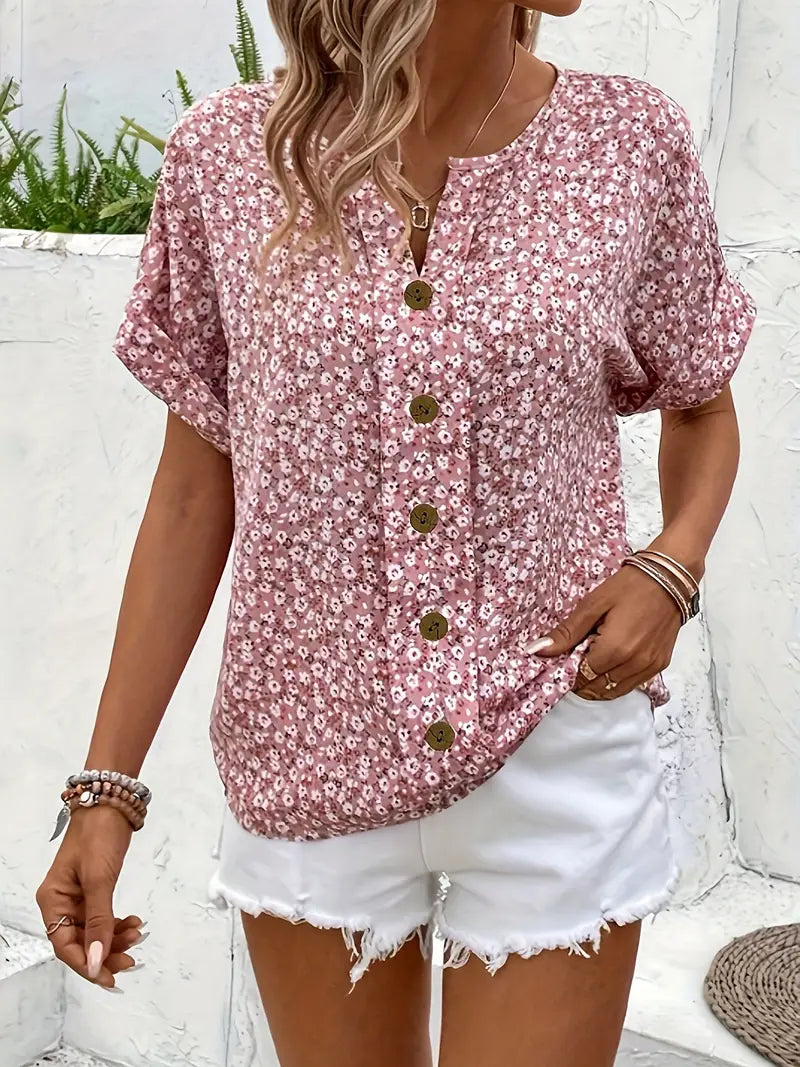Wrenley - Women's Stretchy Beach Floral Top