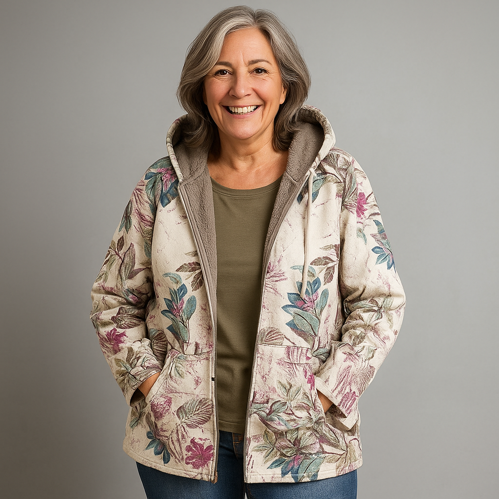 Fleura™ | Floral Fleece Jacket