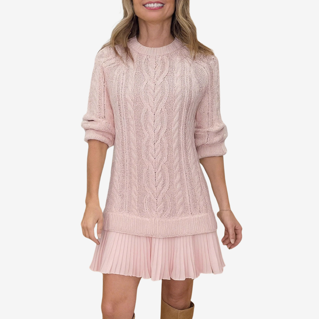 Ivory Knit Elegance Dress