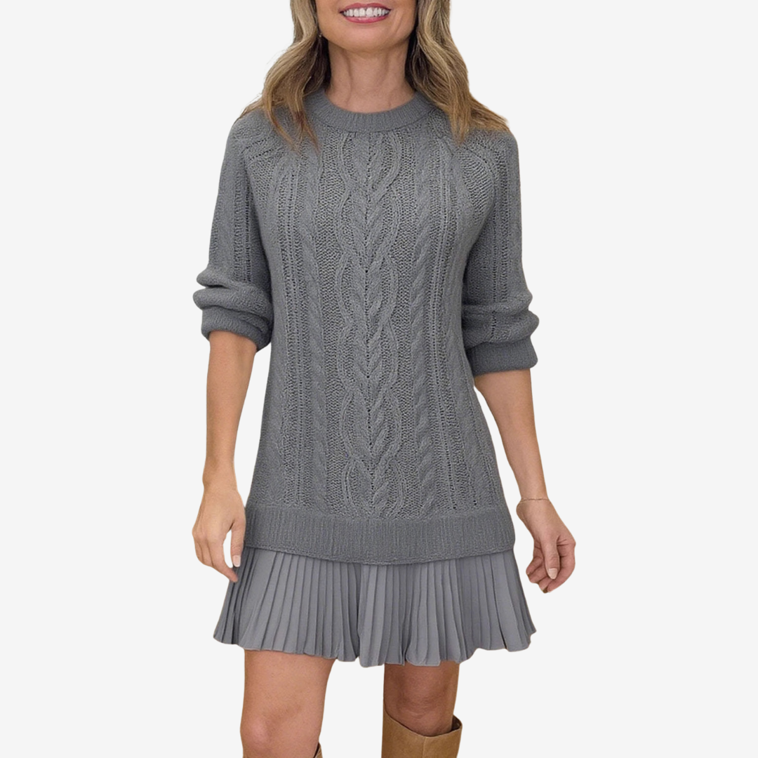 Ivory Knit Elegance Dress