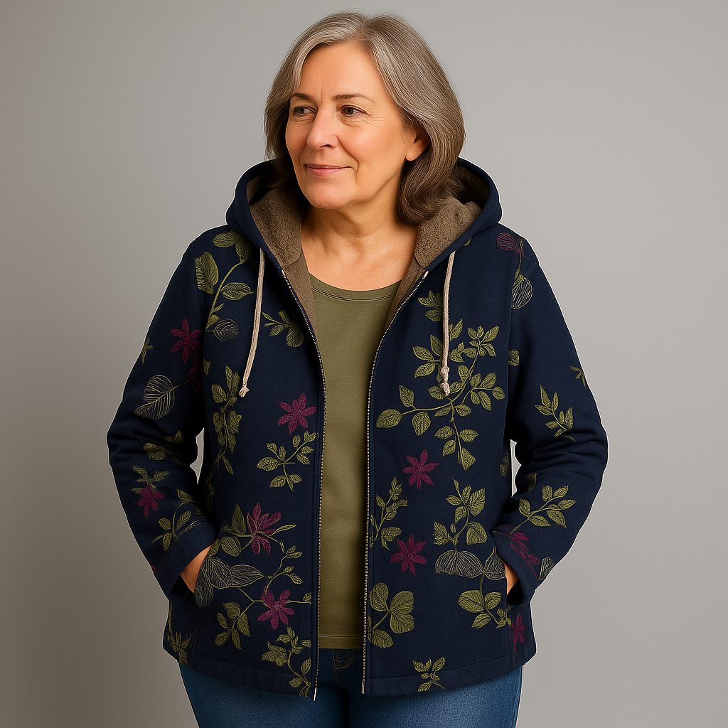 Fleura™ | Floral Fleece Jacket