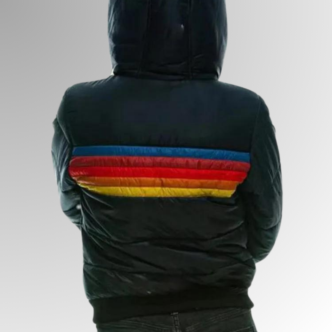 Aurora™ | Retro Rainbow Puffer Jacket