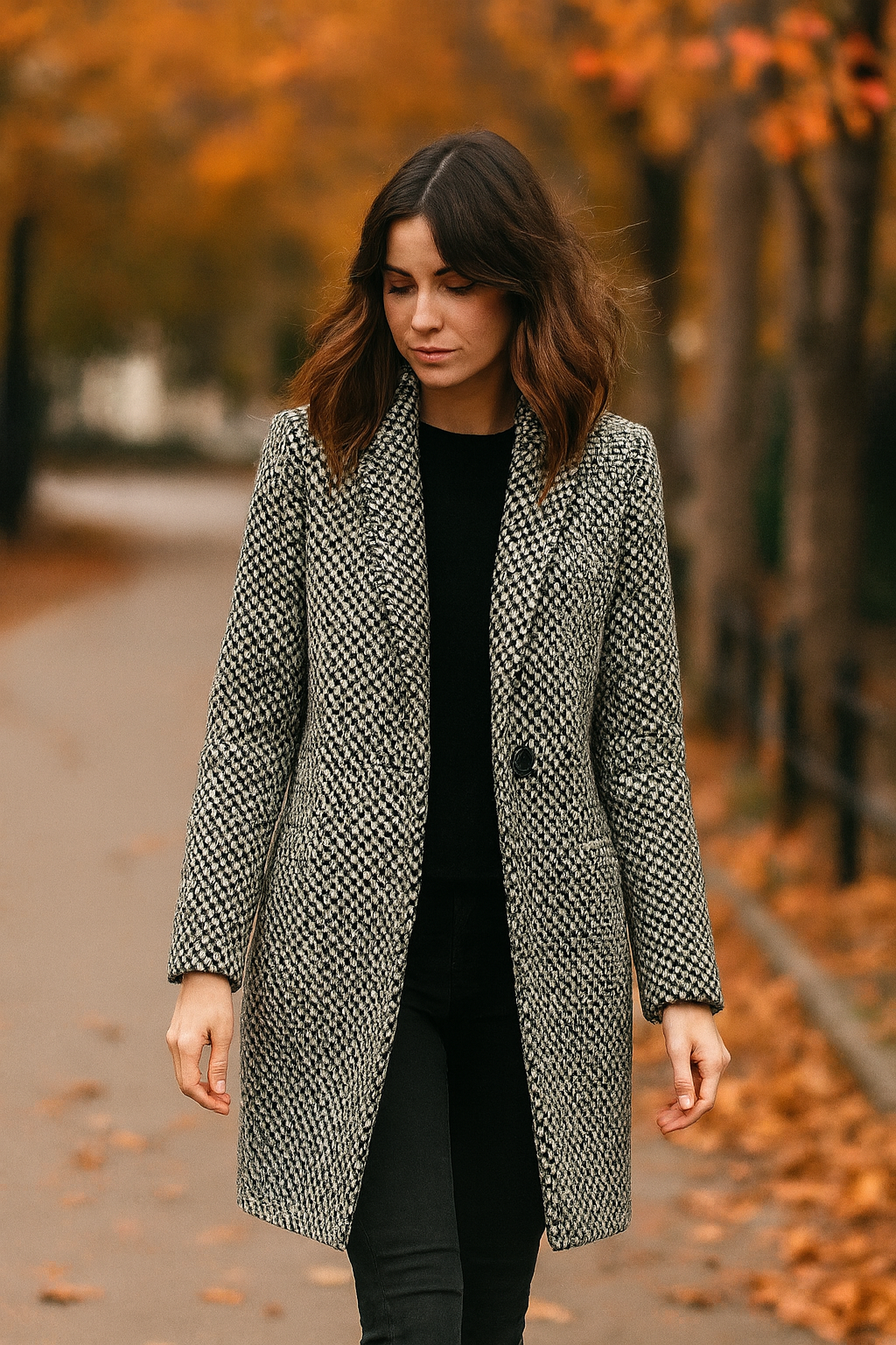 Monarch Houndstooth Coat
